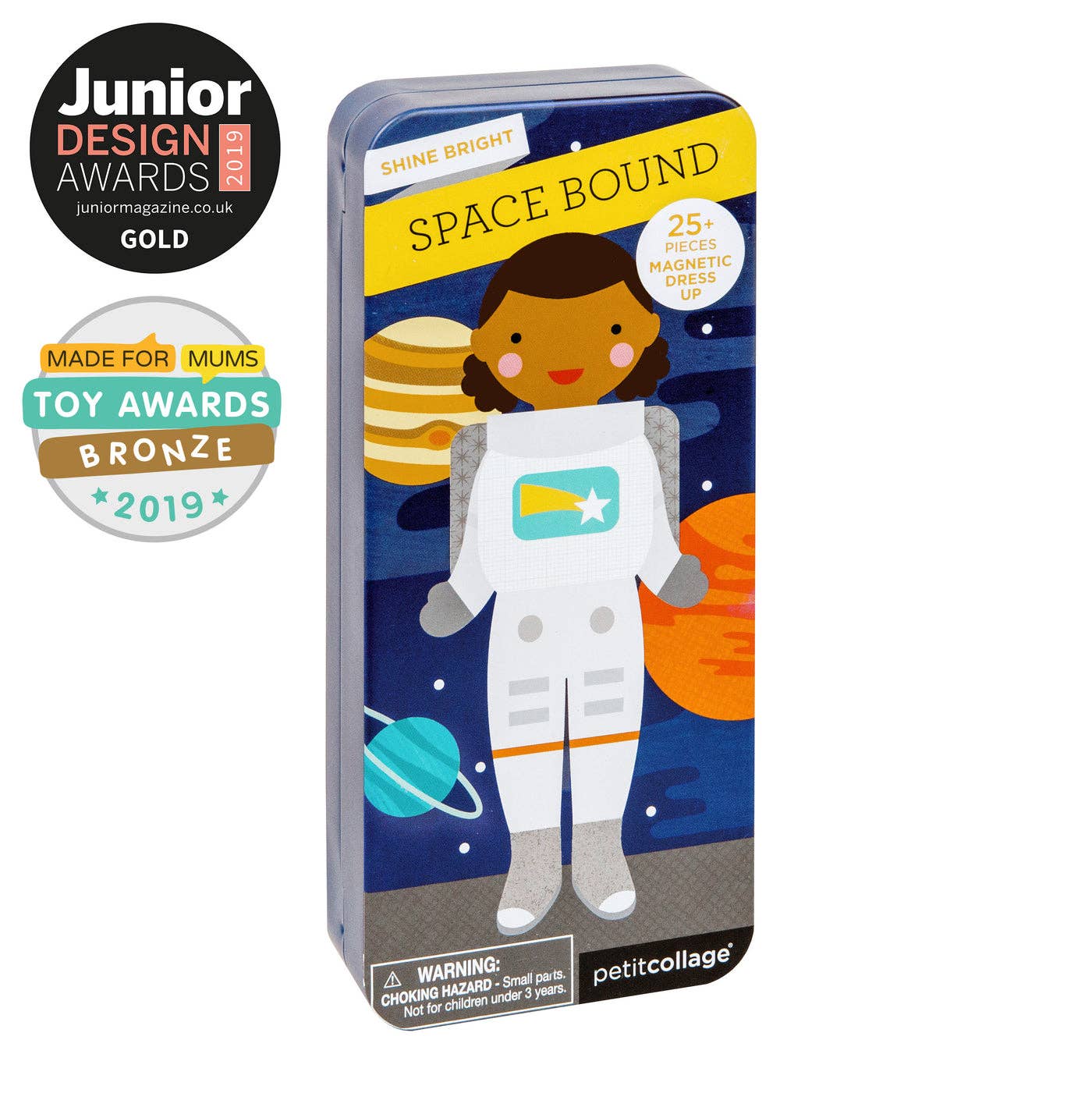 Space Bound magnetic dress-up toy with 25+ pieces, award-winning kids' space-themed playset for imaginative play