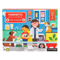 Magnetic pet hospital play set with vet, dogs, cats, 50 pieces for kids 3+
