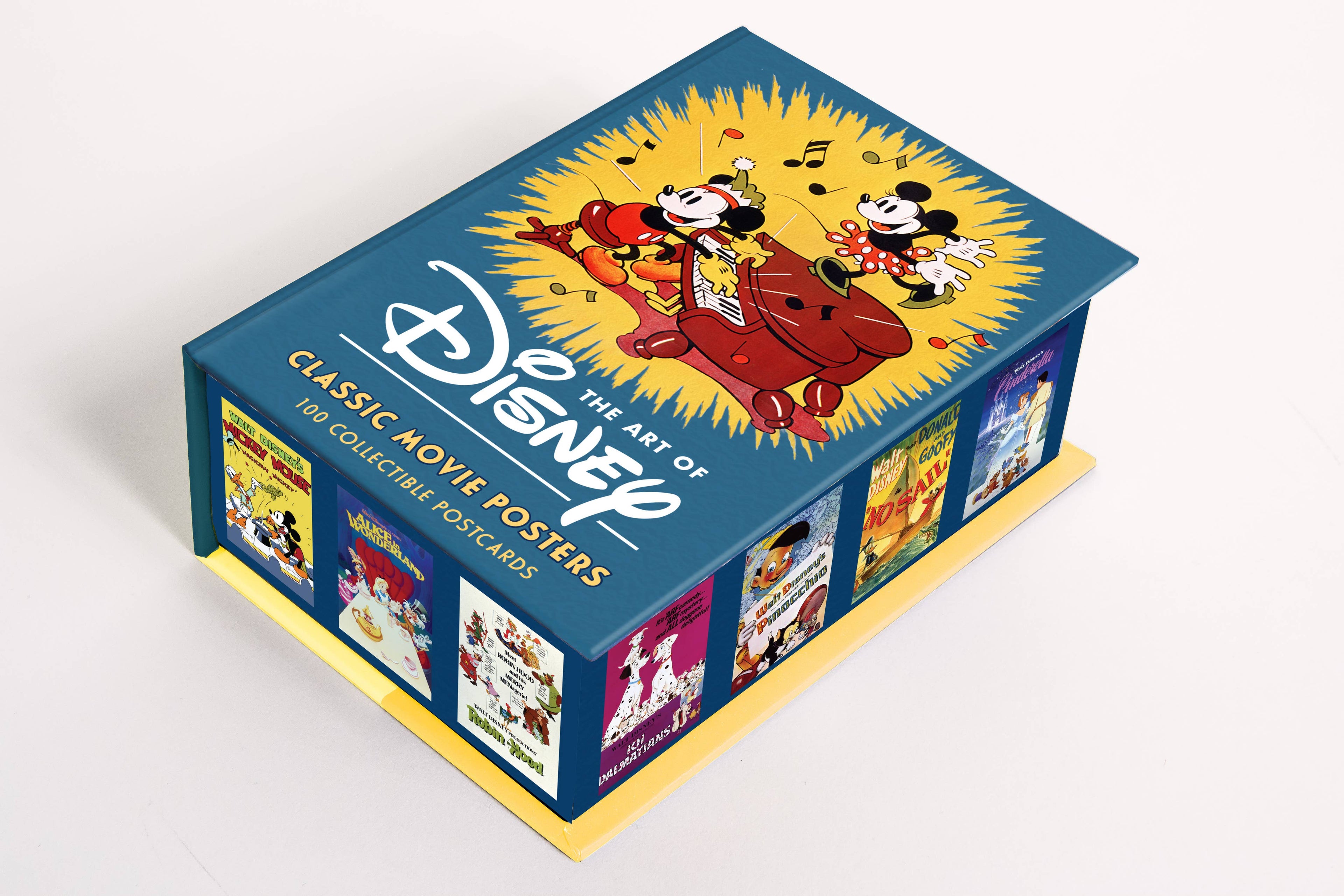 Disney classic movie posters collectible postcard box with Mickey & Minnie art, perfect for family nostalgia and cozy play.