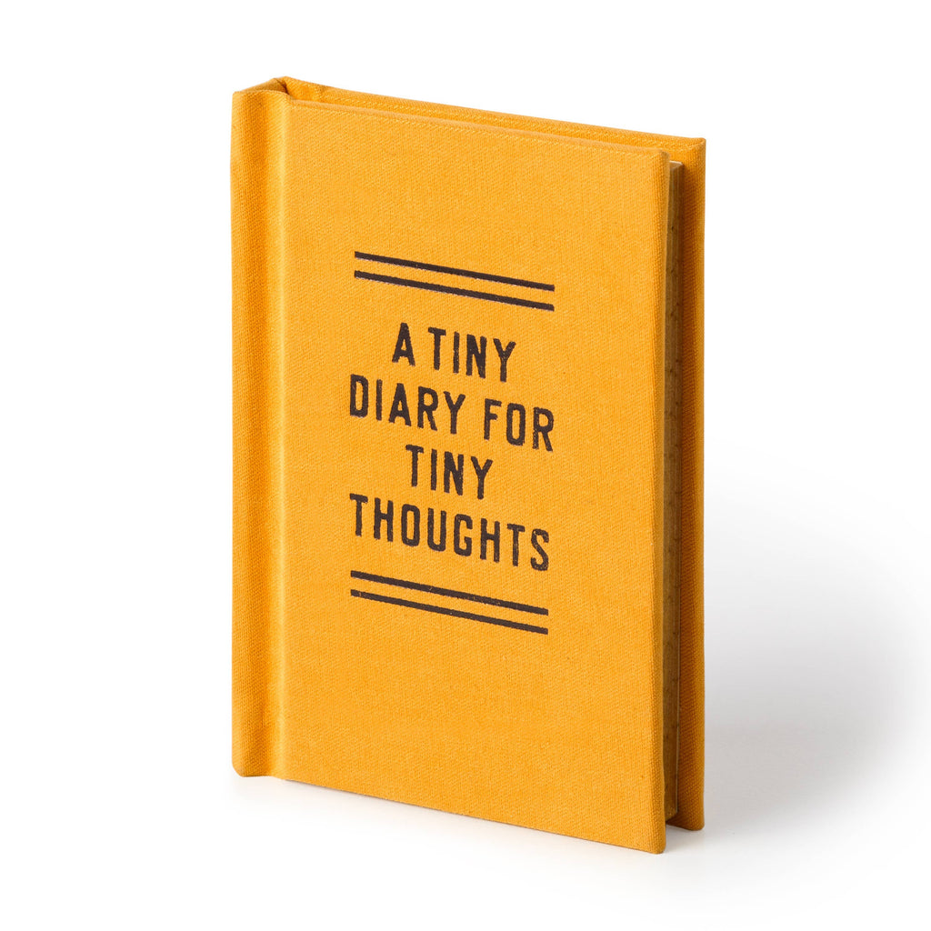 Tiny yellow diary for tiny thoughts, perfect for intentional journaling and cozy reads