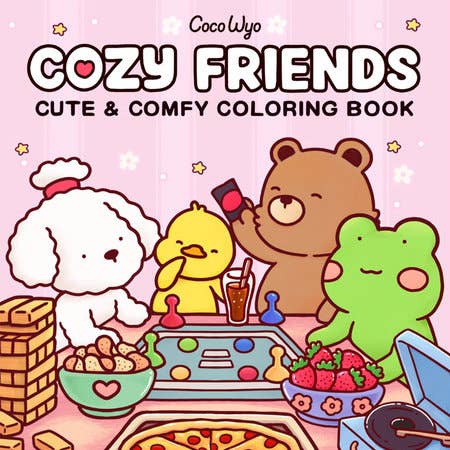 cozy friends cute and comfy coloring book