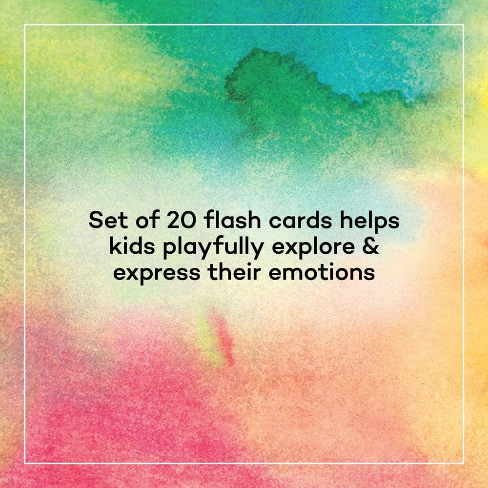 Set of 20 emotion flash cards for kids to playfully explore feelings, perfect for intentional play and emotional learning