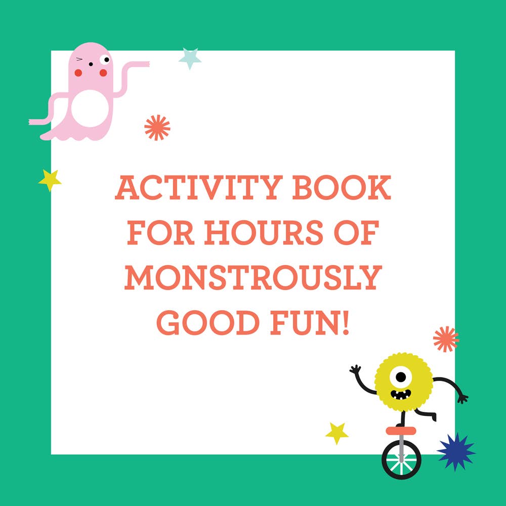 Activity book for monstrously good fun with cute monster illustrations and playful design