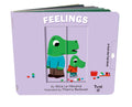 Feelings: A Pull-the-Tab Book for kids with dinosaur characters, colorful blocks, and interactive play — perfect for emotional learning and cozy storytime.